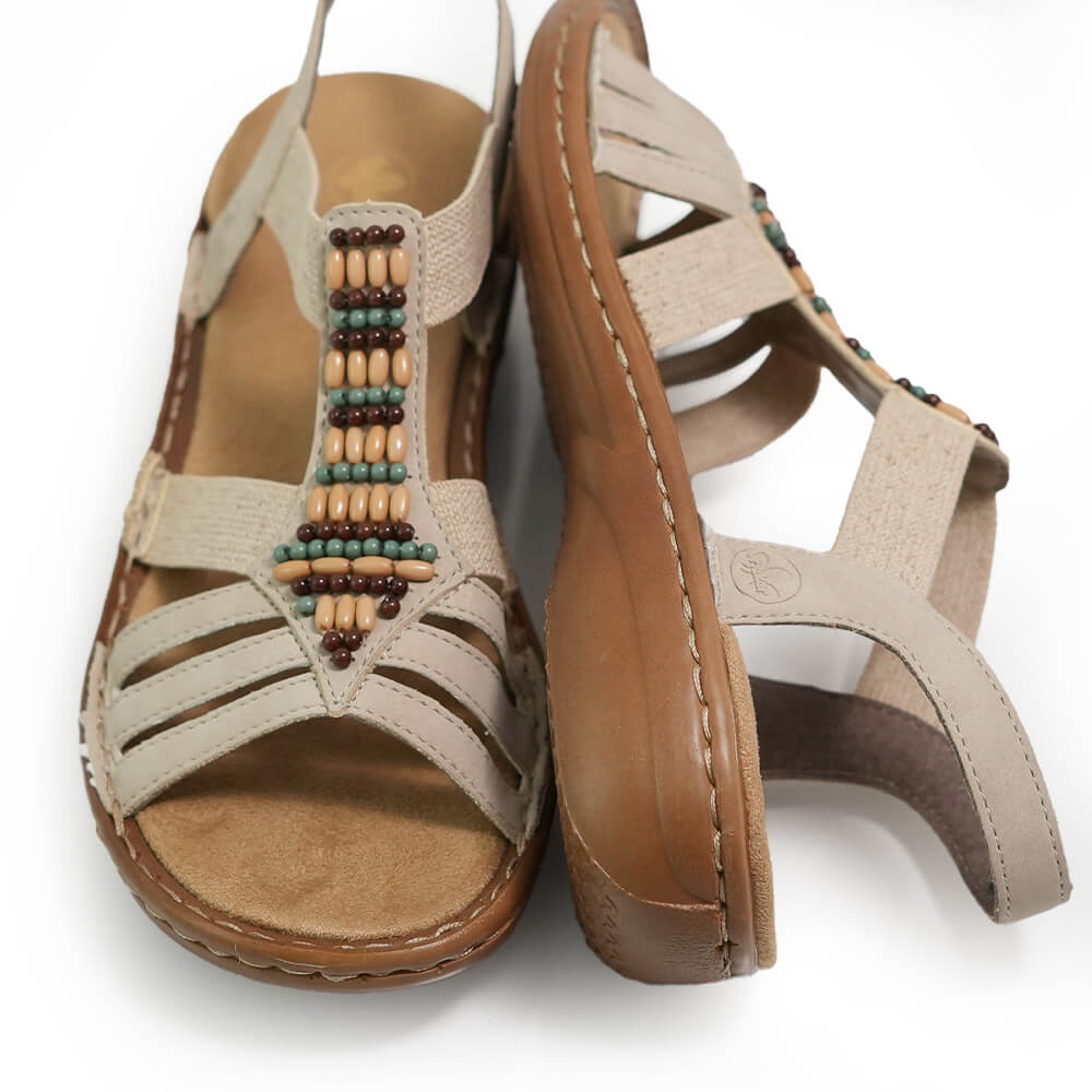 Rieker Sandali Donna M1665 - Scarpe Estive Basse Con Chiusura A Strappo, Comode E Casual, Larghezza Media